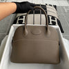 BOLIDE 31 CLEMENCE LEATHER ETOUPE WITH PALLADIUM HARDWARE (PHW)