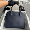 BOLIDE 31 CLEMENCE LEATHER BLEU NUIT WITH GOLD HARDWARE (GHW)