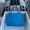 KELLY 25 SWIFT LEATHER BLEU FRIDA WITH PALLADIUM HARDWARE (PHW)