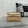 KELLY POCHETTE SWIFT LEATHER CHAI WITH GOLD HARDWARE (GHW)